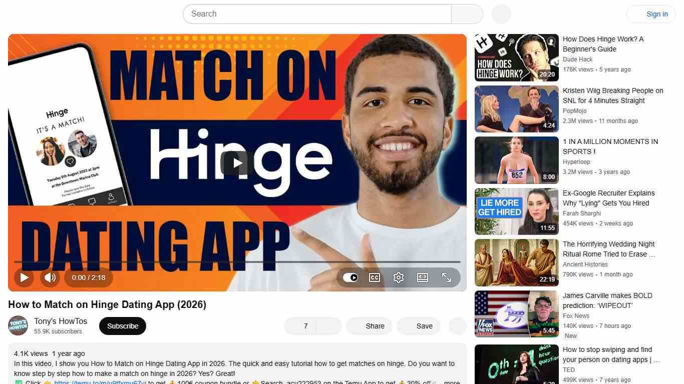 How to Match on Hinge Dating App (2026) - YouTube