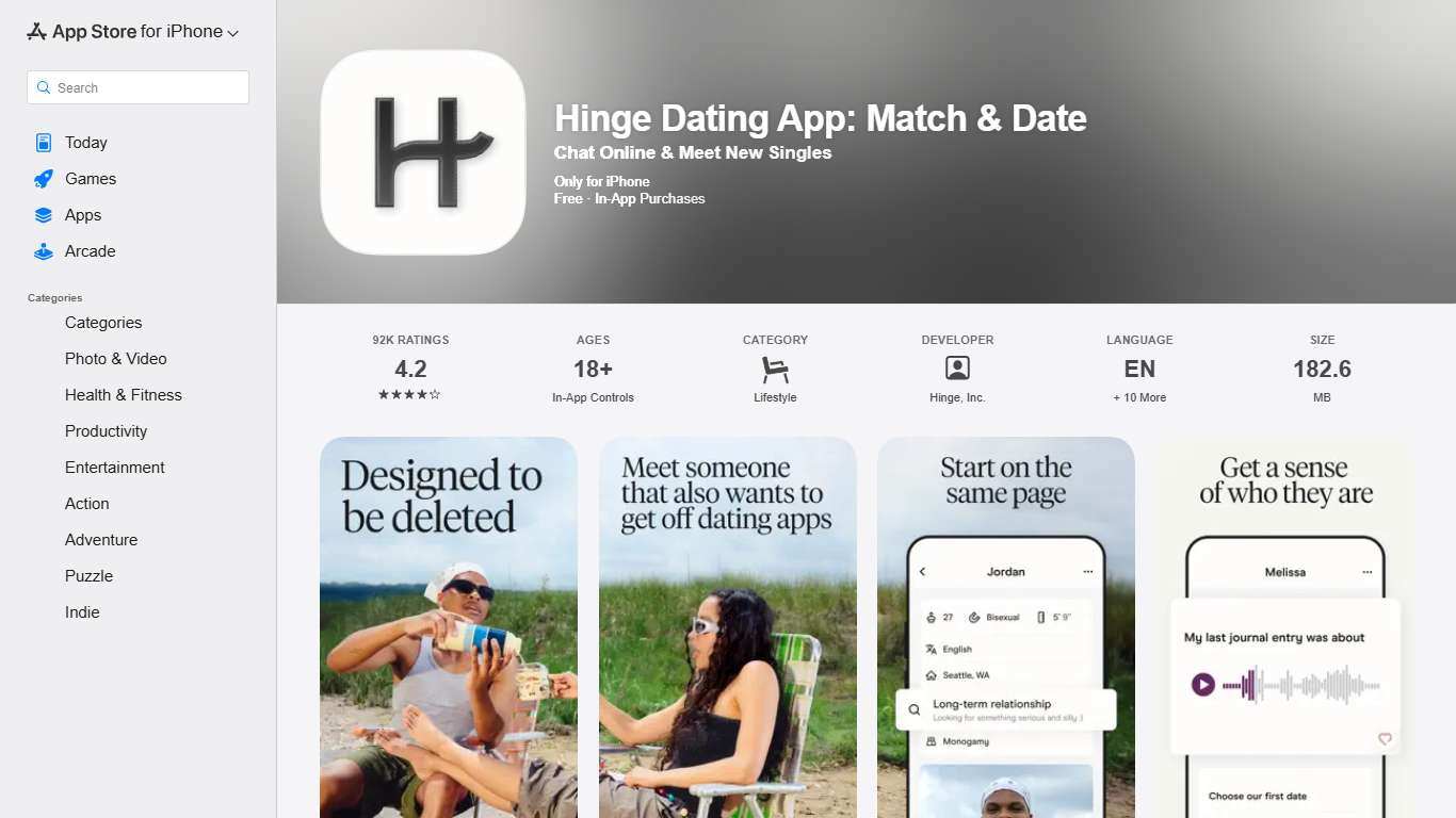 ‎Hinge Dating App: Match & Date App - App Store